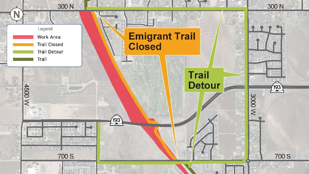 Part of Emigration Trail closed for SR-177 construction